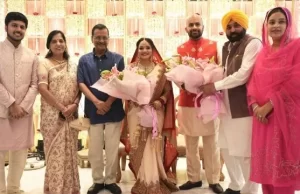 पंजाब आप नेता विजय नायर की शादी, सीएम मान और केजरीवाल समारोह में शामिल हुए