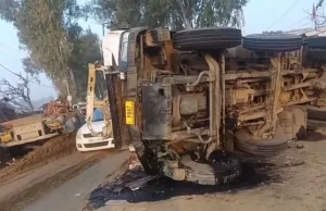 Gurdaspur में 18 टायरी ट्रक और टिप्पर की आमने-सामने टक्कर, चालक की मौत