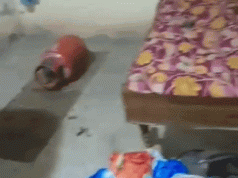 जालंधर में अवैध गैस रिफिलिंग के समय फटा सिलेंडर:धमाके से मकान का गेट उखड़ा, बुरी तरह झुलसा युवक; सामान जलकर राख