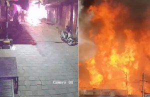 Amritsar के बाजार में लगी भयानक आग, शॉर्ट सर्किट से 2 दुकानें जलकर हुई राख