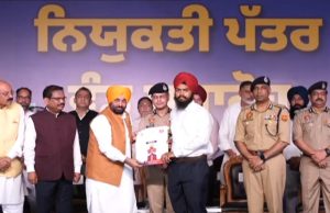CM मान ने 1746 जवानों को बांटे नियुक्ति पत्र:जालंधर के PAP पहुंचे CM भगवंत मान; काहलवां में लोक मिलनी भी होंगे शामिल