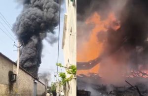 Jalandhar में Factory में लगी आग, एक व्यक्ति झुलसा:अंदर केमिकल भरा था, 30 वर्करों ने भागकर जान बचाई