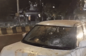 Jalandhar में हाई स्पीड कार ने गाड़ियों को मारी टक्कर:हवा में उछलकर पलटी, प्रत्यक्षदर्शी बोले- नशे में था ड्राइवर; 3 हिरासत में