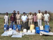 Kapurthala में दरिया के किनारे अवैध शराब की भट्टी:आबकारी विभाग ने मारा छापा, 10,500 लीटर लाहन नष्ट किया, 9 घंटे चला ऑपरेशन
