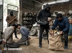 Ludhiana में कबाड़ कारोबारी के गोदाम में लूट:बदमाशों ने वर्करों को बनाया बंधक; प्लास्टिक के थैलों में भरकर स्क्रैप-सिलेंडर उड़ाए