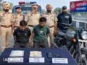 Pathankot में नशे समेत 2 आरोपी गिरफ्तार:हेरोइन-ड्रग मनी बरामद, अमृतसर से बुलेट पर सप्लाई देने आए थे; पुलिस को देख भागे